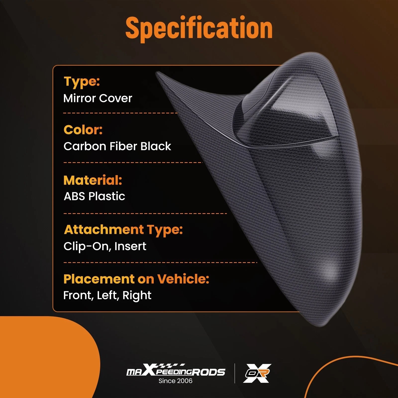 Mirror Cover Set for BMW 1 2 3 4 Series (2012-2020) Carbon Style