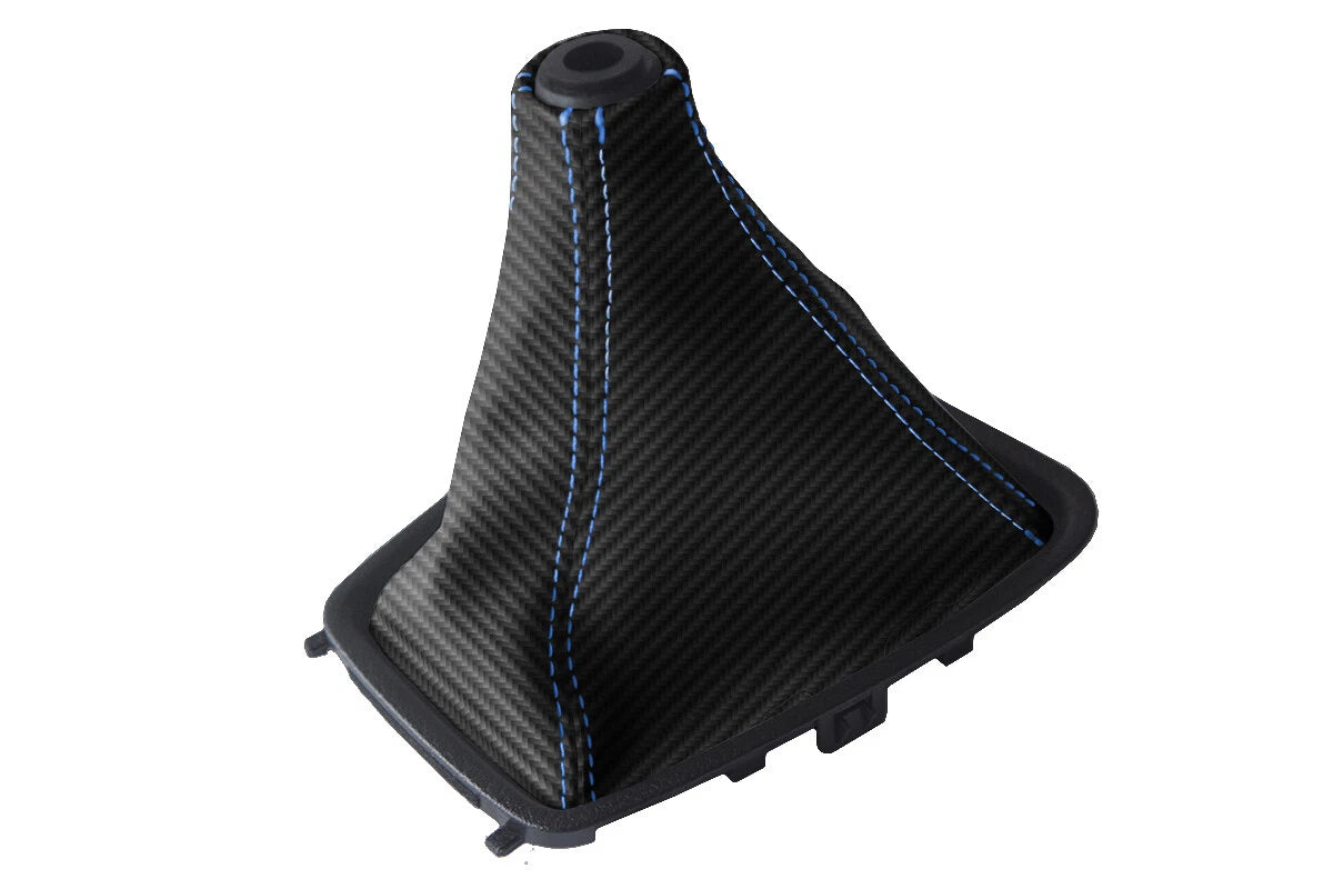 Carbon Fiber Manual Boot Cover for Nissan Skyline R32 (1989–1993) Blue Stitch