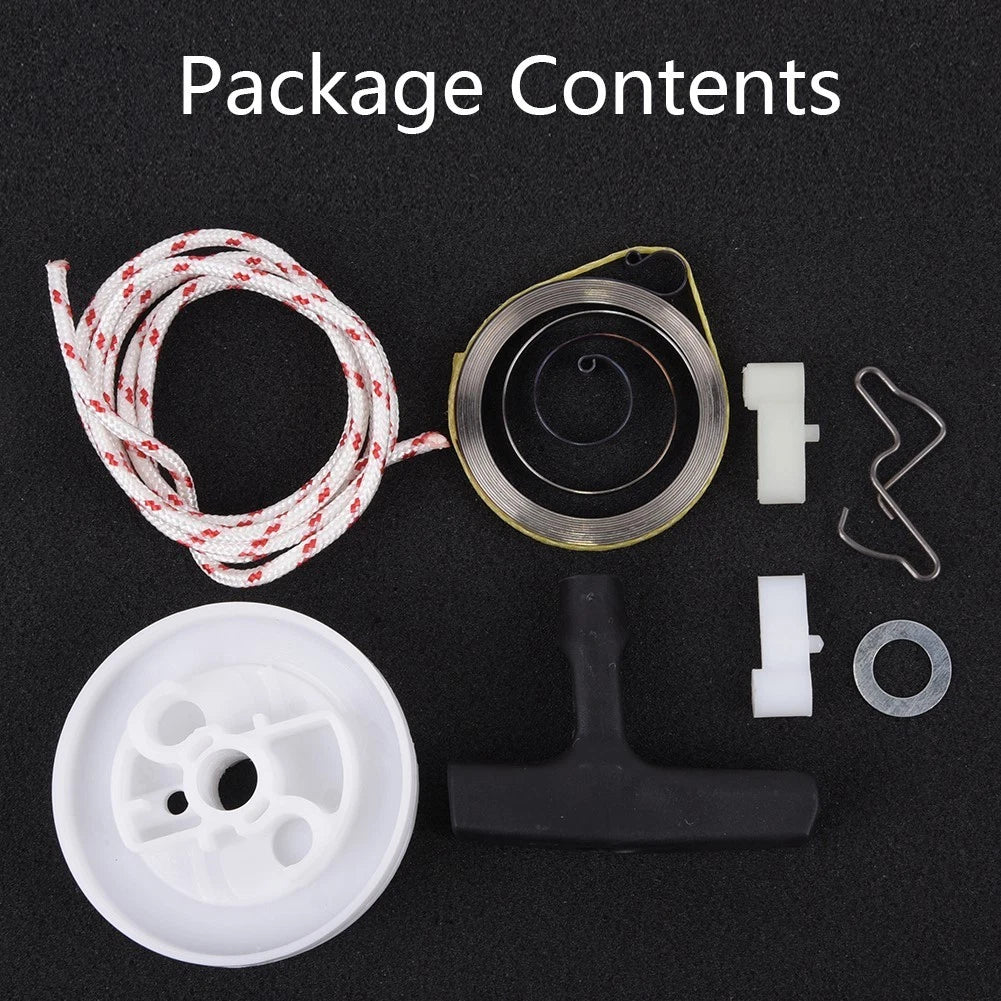 Rewind Spring Recoil Starter Pulley Clip Pawls Washer Set for Chainsaw