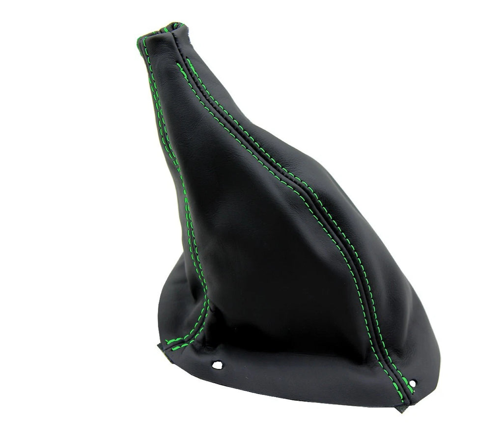 Leather Manual Shift Boot Cover for Ford Mustang (1987–1993) Green Stitch