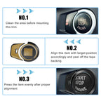 Start Stop Button Cover Sticker Kit for BMW 2 Series, 3 Series, X1-X5 Black