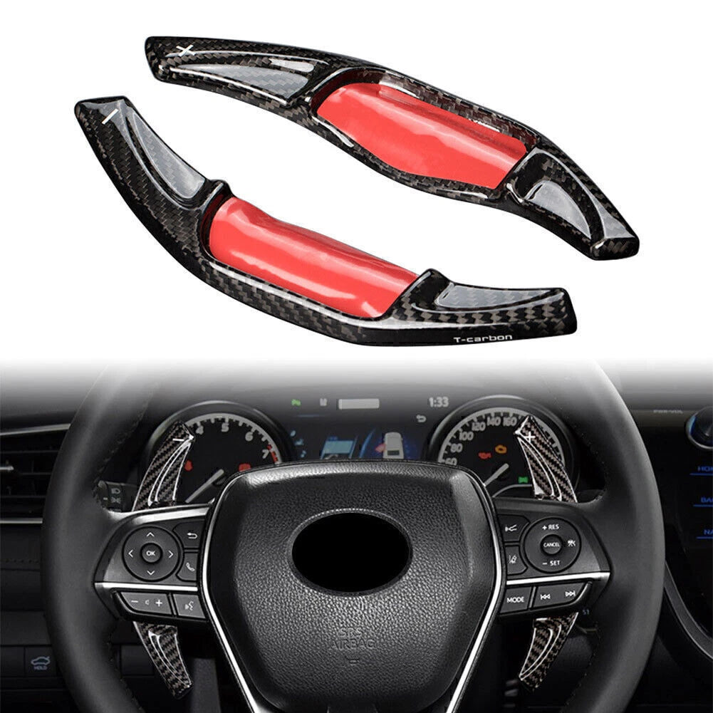 Carbon Fiber Steering Wheel Shift Paddle for Toyota Camry Corolla RAV4 (2018–2020)