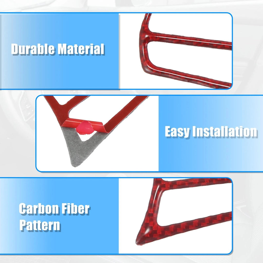 2X Steering Wheel Cover Trim Sticker Red for BMW 3 4 Series GT F30 (2014–2019)