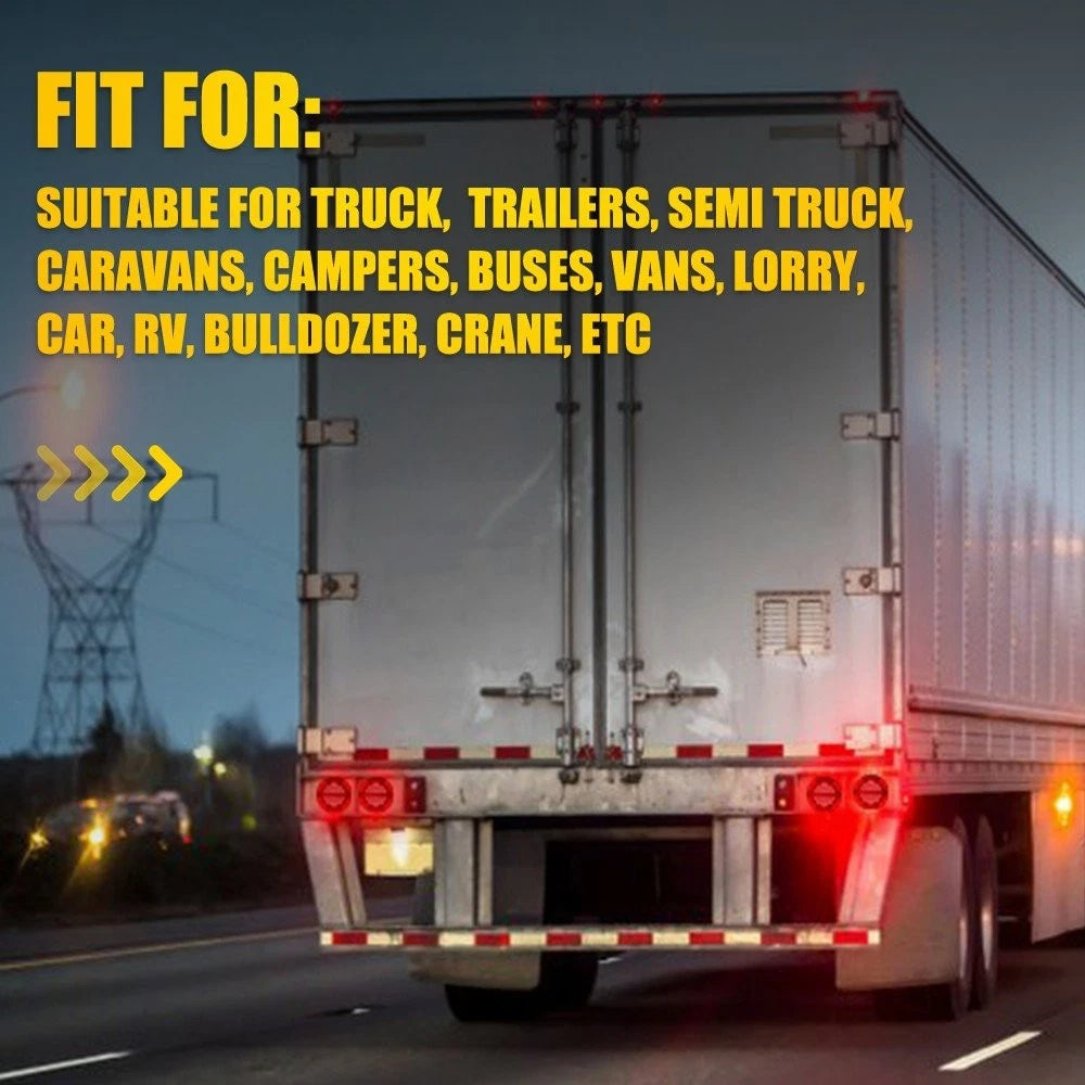 2X 5.5" LED Round Tail Stop Brake Turn Signal Light for Truck (Waterproof)