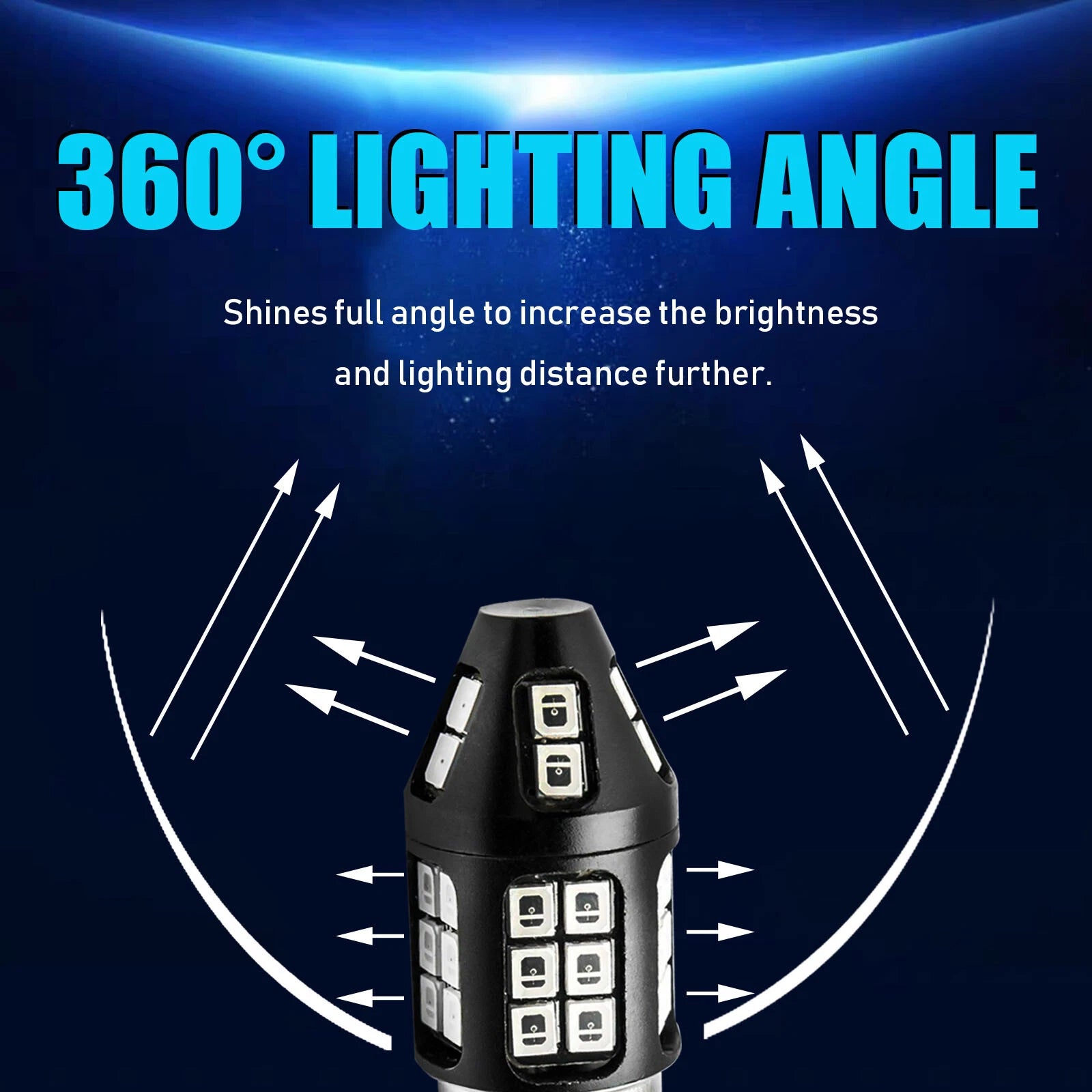 LED Strobe Flashing Blinker Brake Tail Light Bulb for 1157 (-)