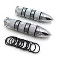 Chrome Bullet Hand Grip for Harley Dyna Low Rider / Honda Shadow 600 VLX (1")