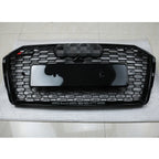 Honeycomb Mesh Grille for Audi A4/S4 B9 (2017–2018) Black Quattro Style