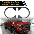 Front Central Cup Holder Cover for Chevy Colorado (2023–2024) Carbon Fiber