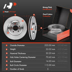 Disc Brake Rotor & Ceramic Pad Set for Buick Lucerne Cadillac