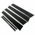6 Pcs Car Door Trim Cover Kit Black Pillar Posts for Honda Accord (2008-2012)