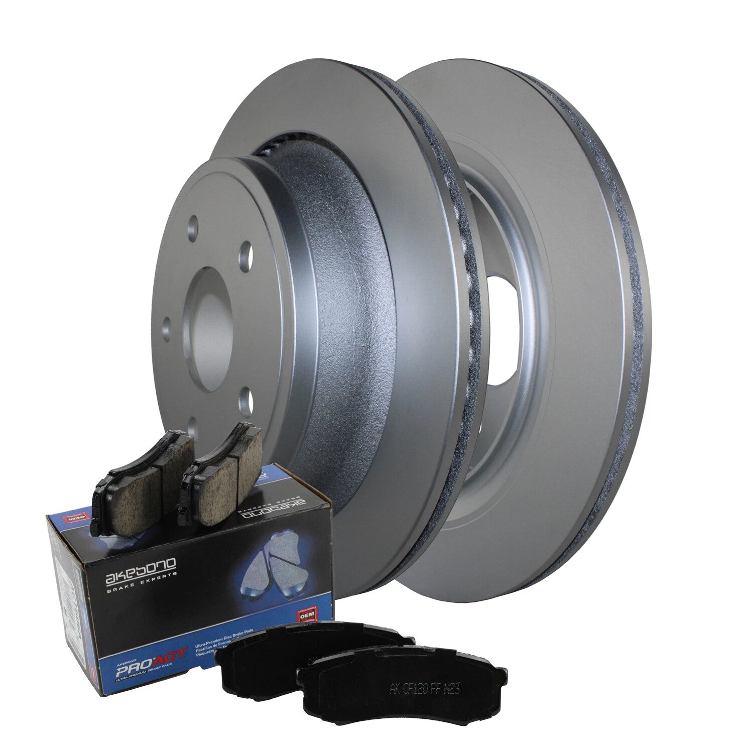 Rear Brake Kit 352mm Disc Rotors & Akebono ProACT Pads for Dodge Ram 1500 (2002–2023)