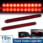 2X 15" LED Light Bar for Truck Trailer (11 LED)