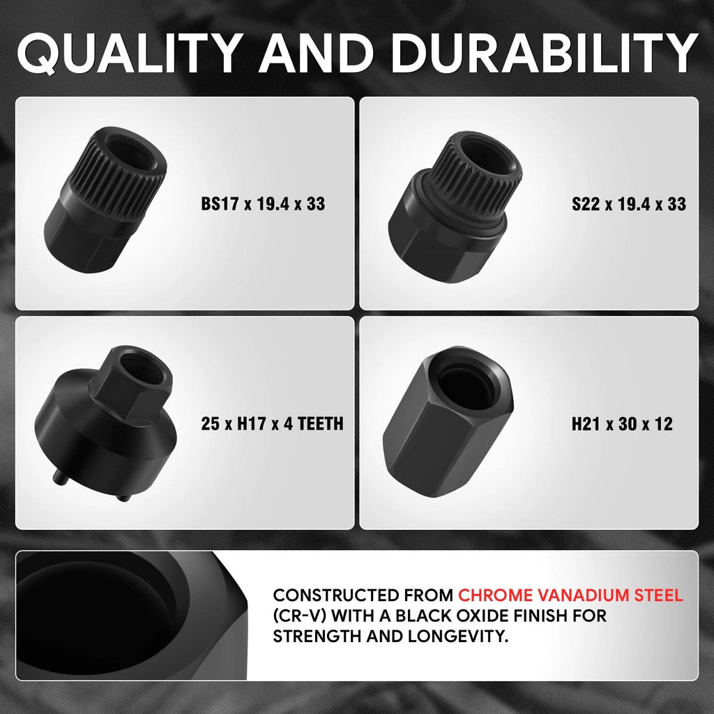 13 Pcs Steel Alternator Freewheel Pulley Removal Set for Auto Repair