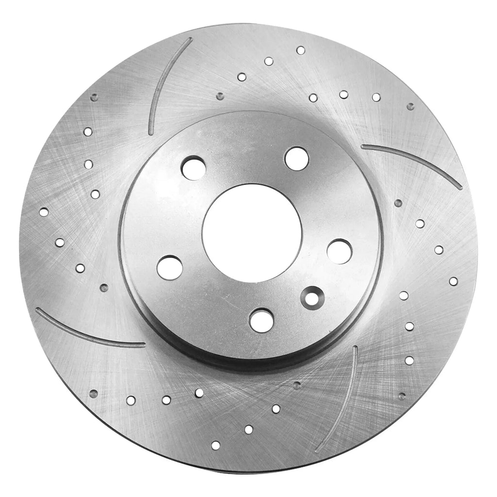 Front Drilled Disc Brake Rotor & Ceramic Brake Pads Kit for Ford Mustang (2004)