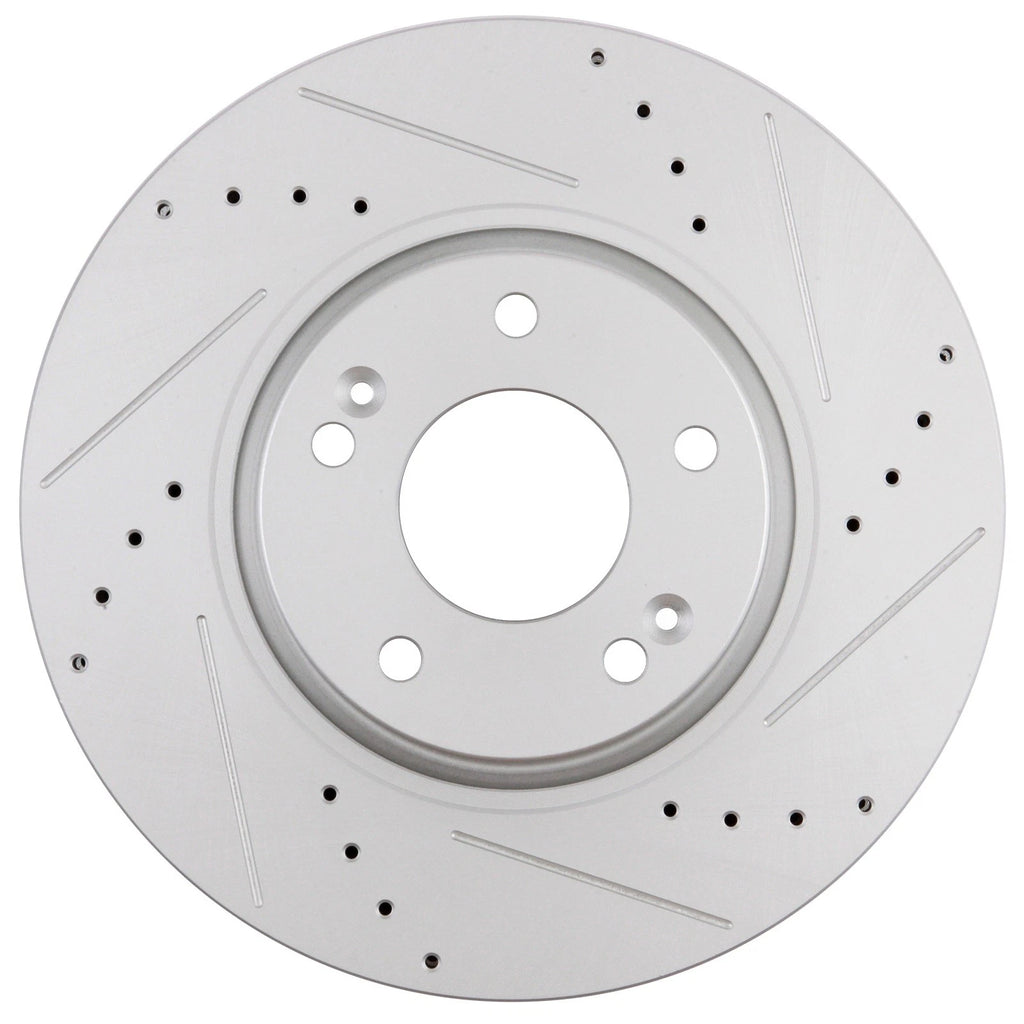 Drilled and Slotted Brake Rotors for Hyundai Veloster, Kia Forte (2005–2017)