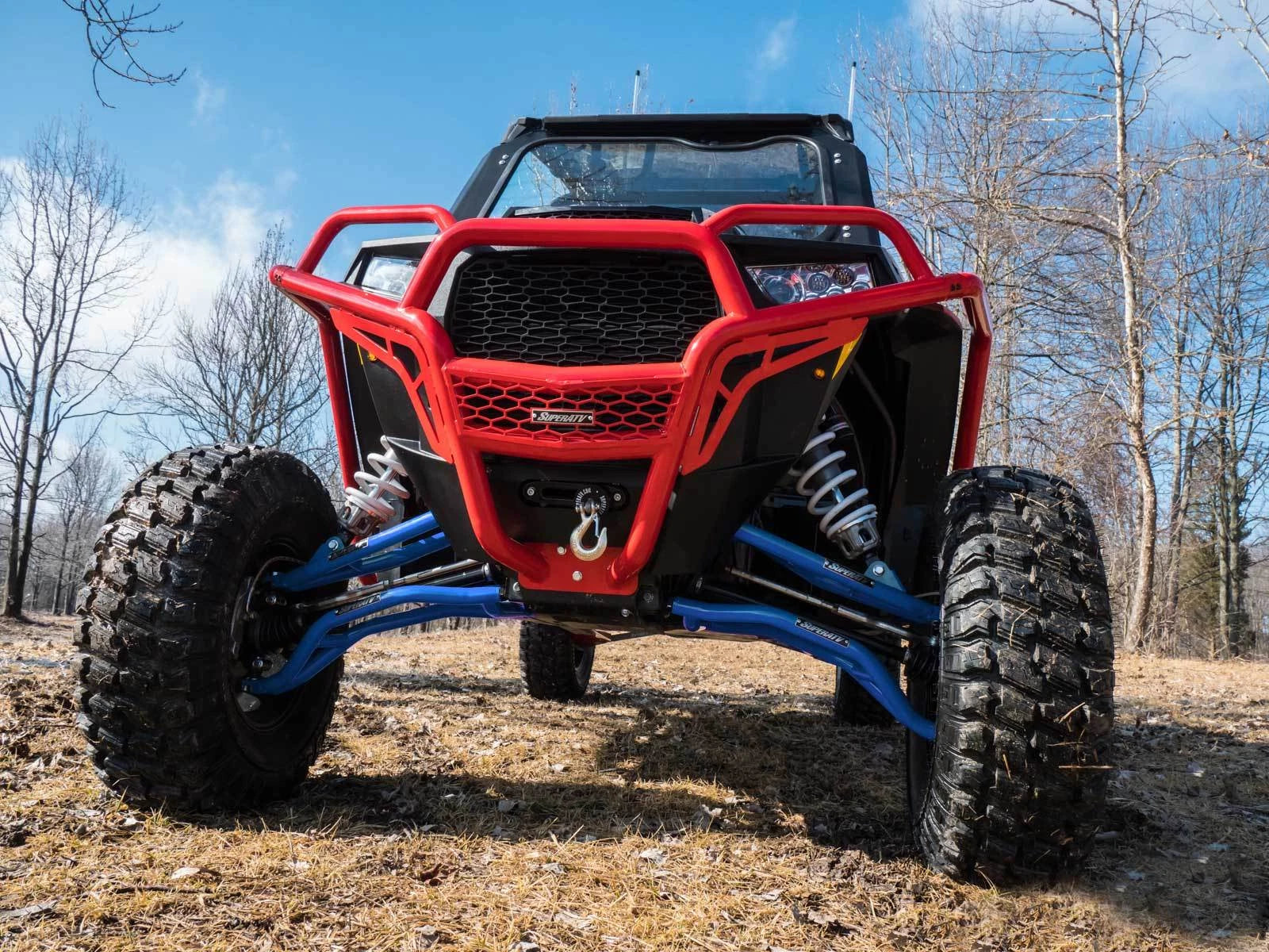 SuperATV High Clearance Upper A Arms for Polaris RZR XP Turbo (2016–2021) - Blue
