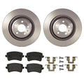 Brembo Rear Brake Kit Coated Disc Rotors Low-Met Pads for Audi S4 S5 (2010–2012)