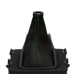 Manual Shift Boot Cover for Honda Civic (2016–2020) - Carbon Fiber, Green Stitch