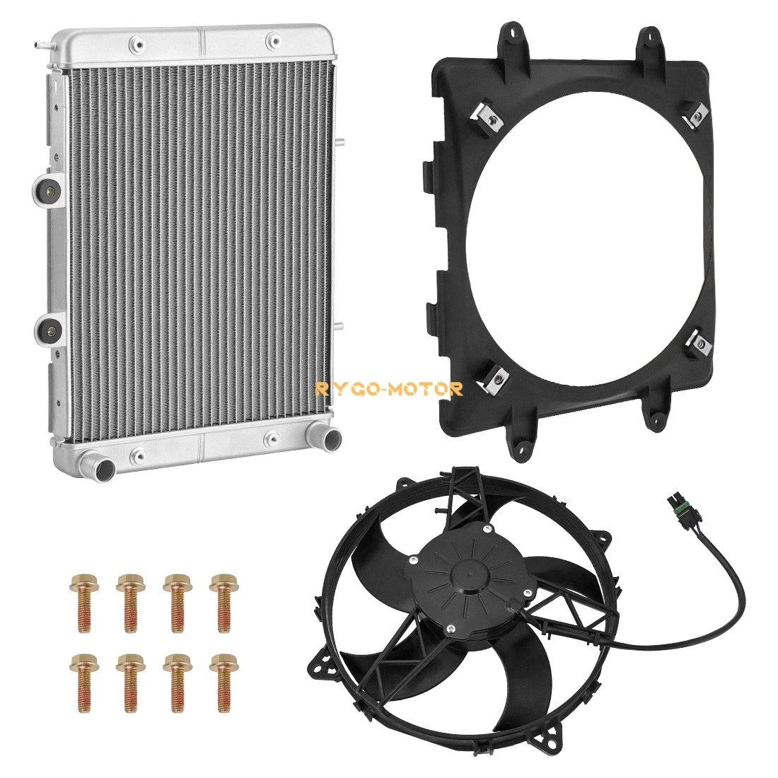 Aluminum Radiator & Cooling Fan for Polaris Sportsman 700 800 EFI (2004–2014)