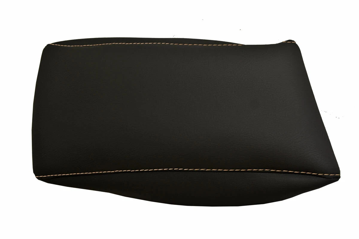 Leather Center Console Lid Armrest Cover for BMW X3 (2003–2010) Beige Stitch