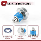 Set of 1 Oil Drain Plug for Toyota Tacoma Tundra Camry Corolla (No. 9043012031) Blue