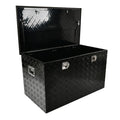 Tool Box for Pickup Truck (44"X24"X24") - Black Aluminum, Lock & Key