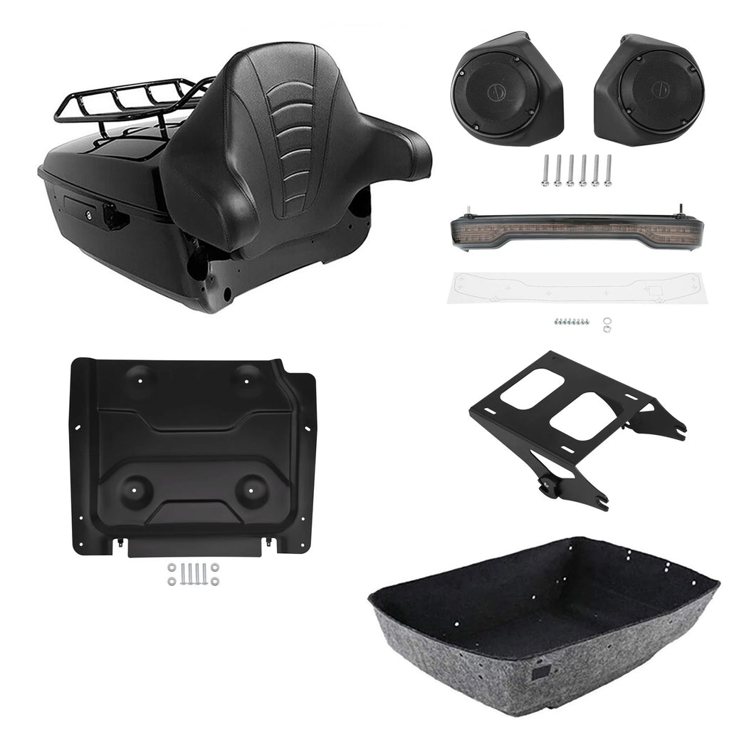 Trunk Backrest Mount Rack Speakers for Harley Street Glide (2014–2026)