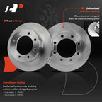 Front Disc Brake Rotors & Ceramic Pads for Ford F-350 Super (2005–2012)