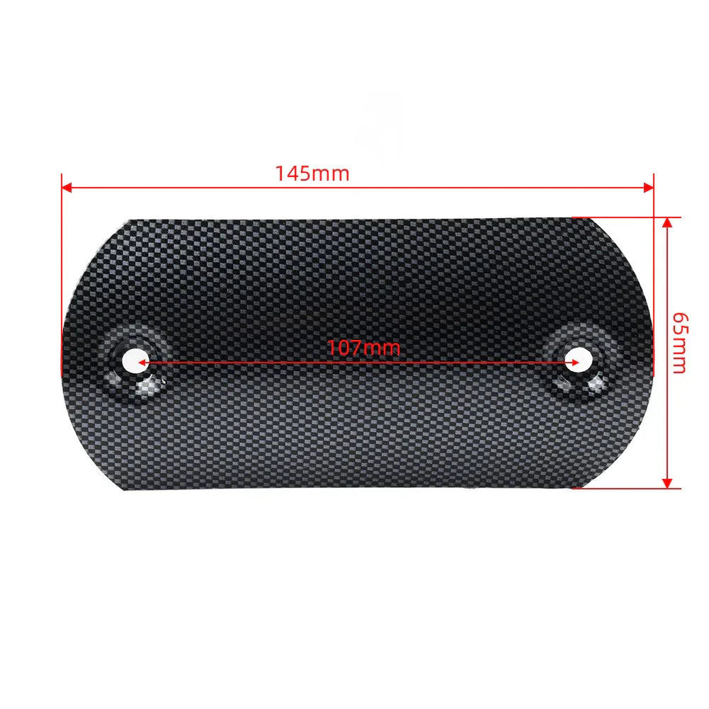 Exhaust Middle Pipe Heat Shield Cover for Motorcycle Muffler Protector Carbon