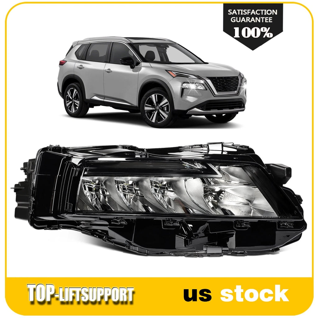LED Headlight for Nissan Rogue S (2021–2025) Black Housing Right Side
