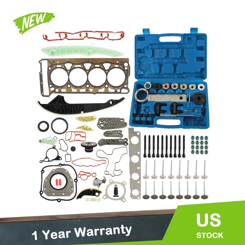 Head Gasket Set with Timing Chain Tool Kit for Audi VW TSI TFSI 2.0T (2008–2015)