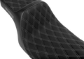 SLYFOX High Noon Seat for FLH/FLT (Double Diamond, Silver Logo, Silver Stitch)