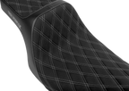SLYFOX High Noon Seat for FLH/FLT (Double Diamond, Silver Logo, Silver Stitch)