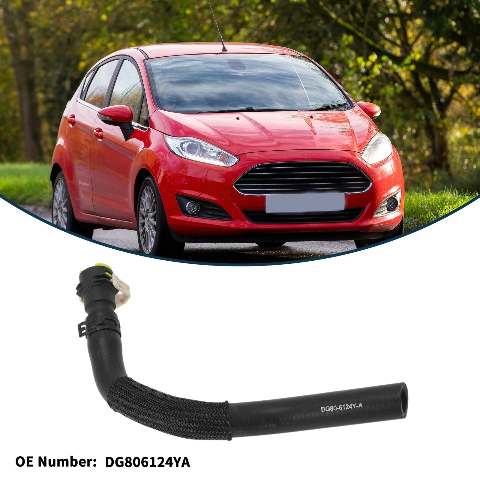 Radiator Hose No.DG806124YA for Ford Fiesta (2009–2011) Rubber