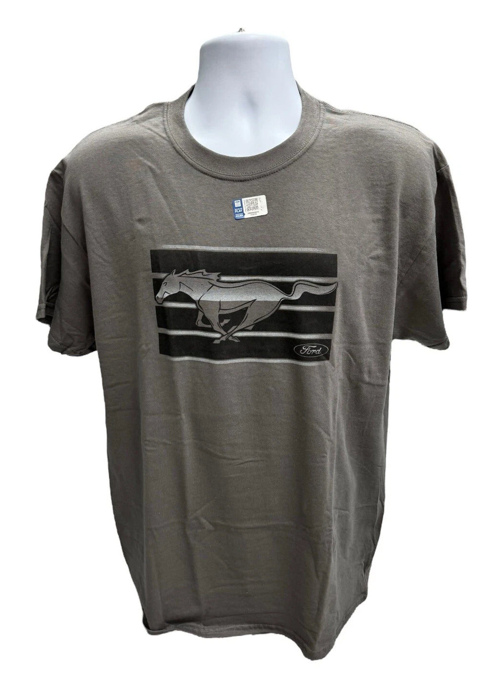 Ford Mustang T-Shirt with Running Horse Grille Emblem Logo for 2005–2014
