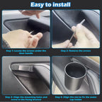 ABS Black Drink Cup Holders for Tesla Model 3 & Y (2017-2023)