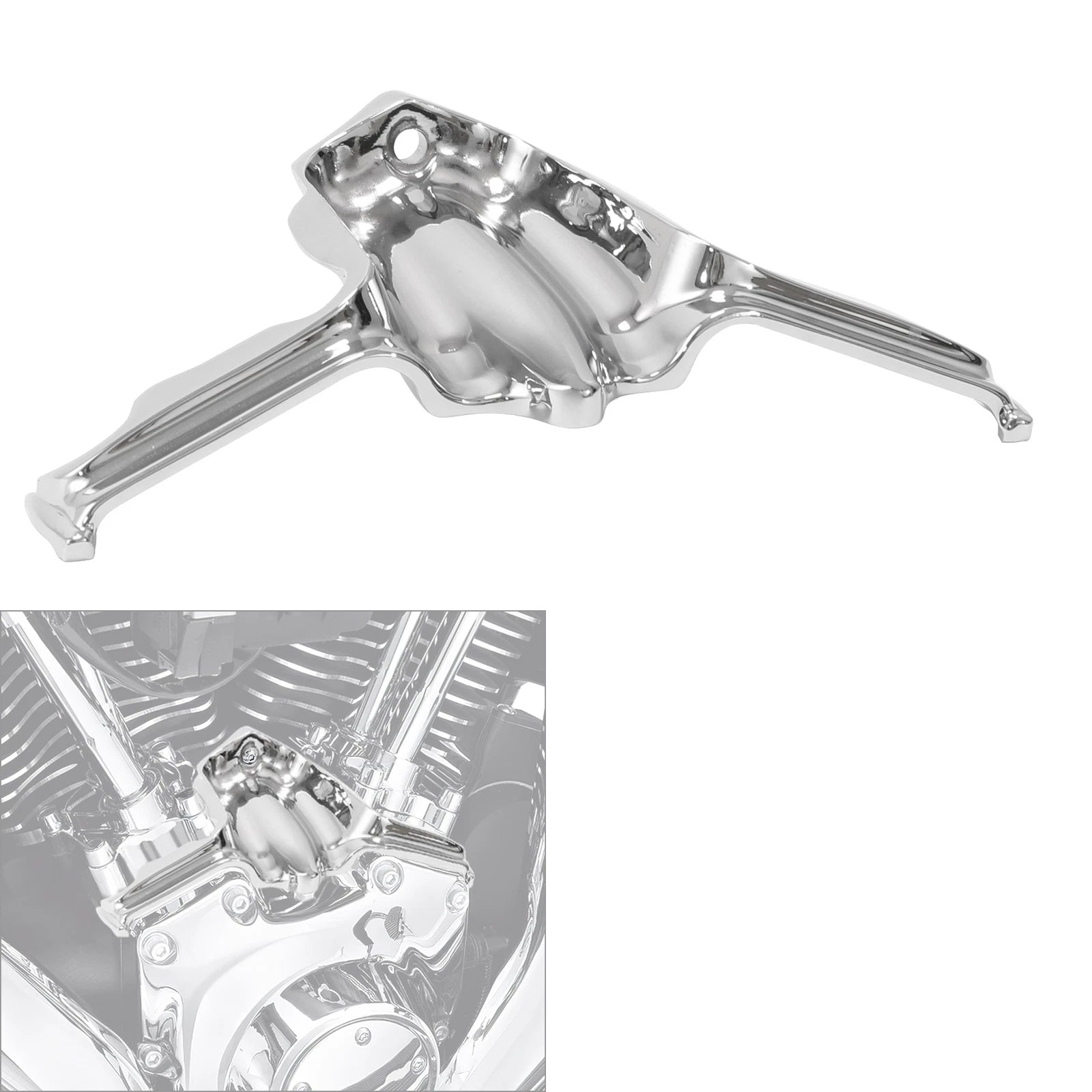 Chrome Tappet Block Accent for Harley Softail Breakout Slim (1999–2017)