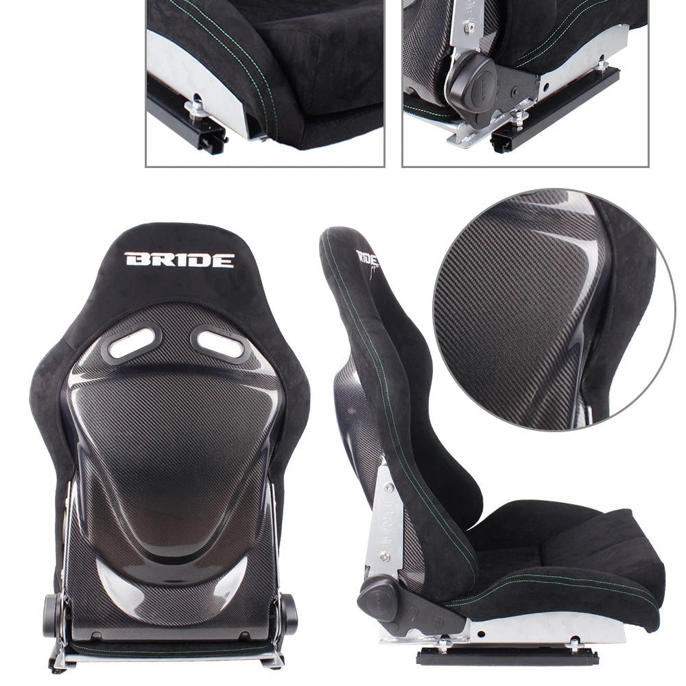 Bride Large Size Low Max Racing Seat for Universal Fit (Slider Rail, Carbon Fiber)