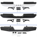 Chrome Rear Bumper Assembly for Dodge RAM 1500/2500/3500 (1994–2002)