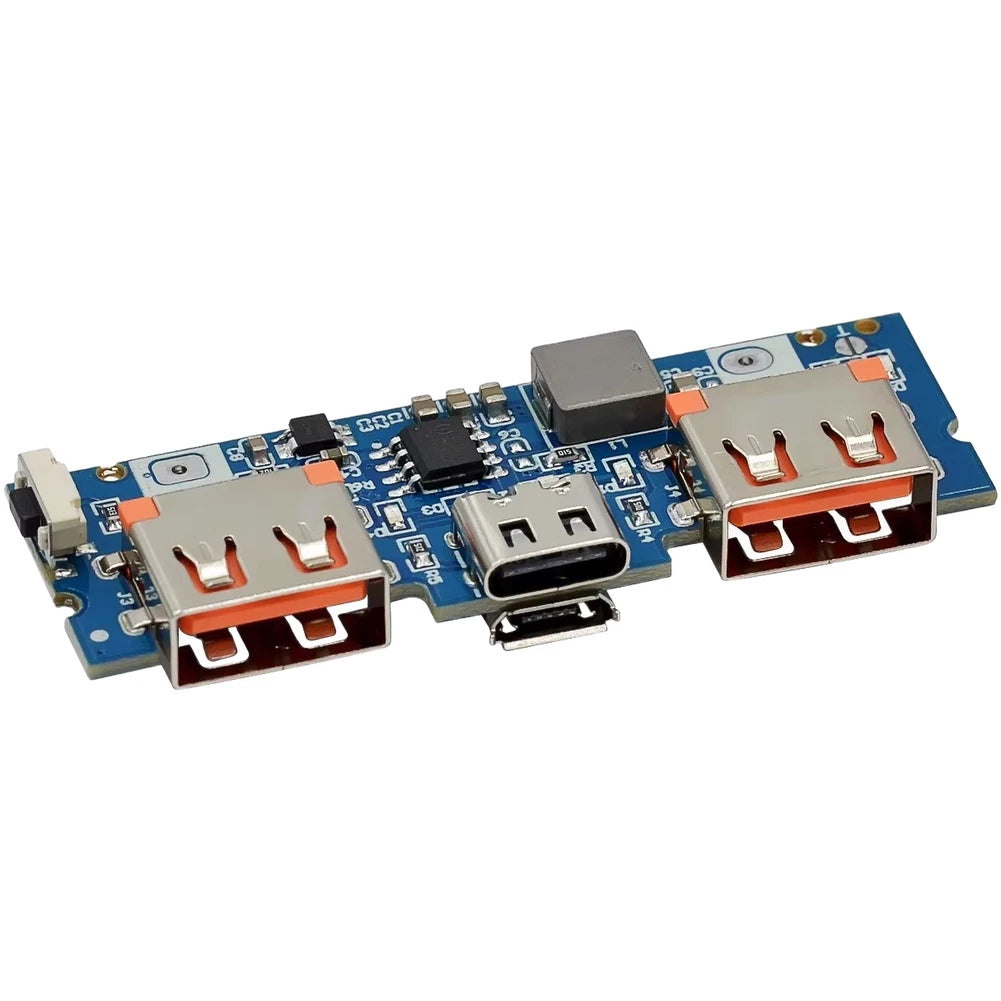 Dual USB Power Bank Circuit Board for Custom Chargers (5V 2.4A)