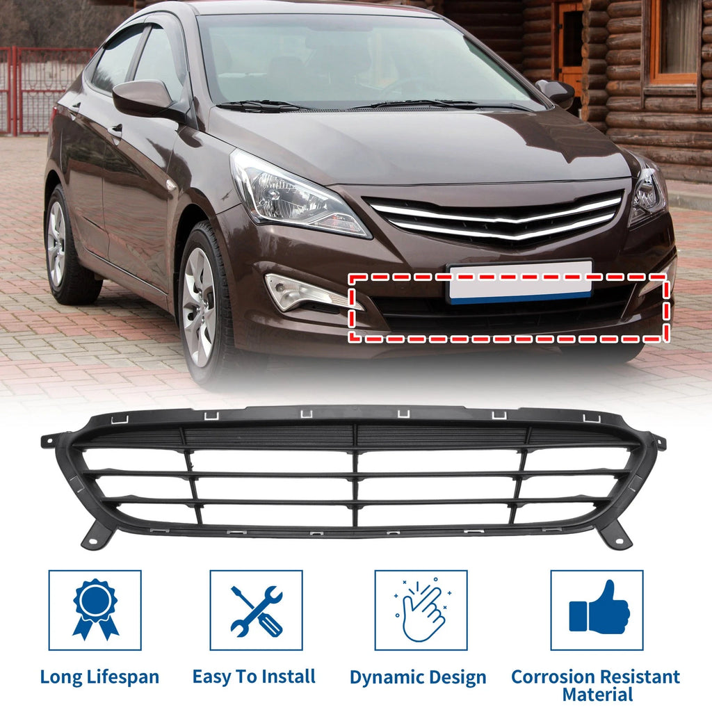 Lower Grille Front Bumper Grille for Hyundai Accent (2015–2017)