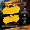 3.5" Round LED Light Covers for Off Road Driving Lights (Amber)