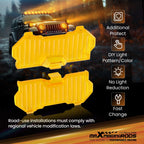 3.5" Round LED Light Covers for Off Road Driving Lights (Amber)