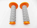 Orange Grey Diamond Top Handlebar Grip Set for Yamaha YZ125