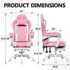 Adjustable Head Support for Gaming Chair Pink/White