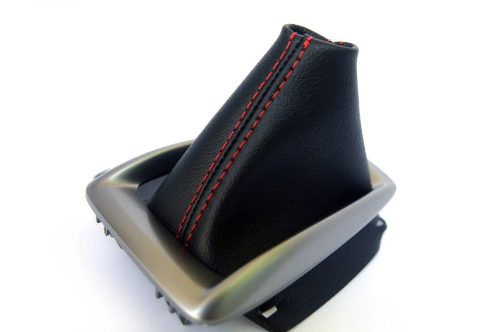 Automatic Shift Boot Cover for Mazda 3 (2014–2016) Red Stitch PVC Leather