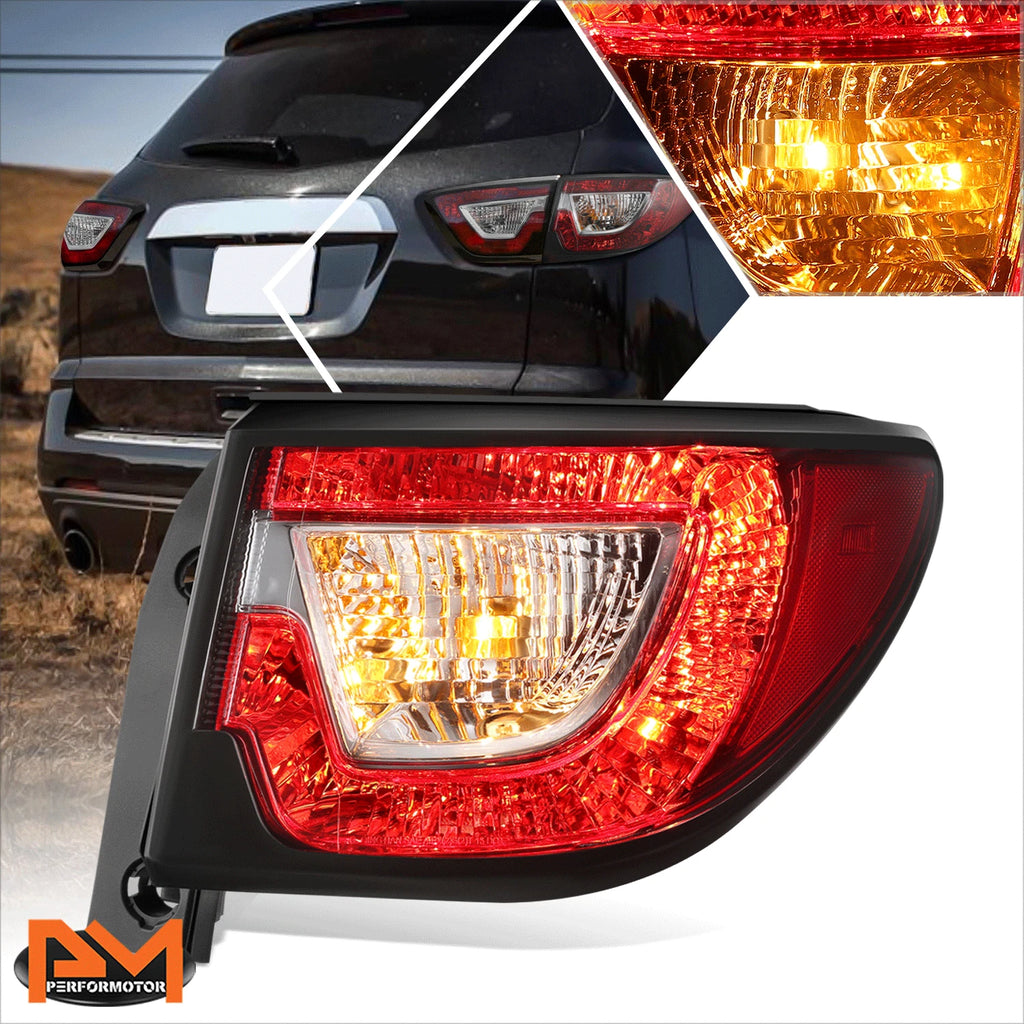 Right Side Chrome Red Outer Brake Tail Light for Chevy Traverse (2013–2017)