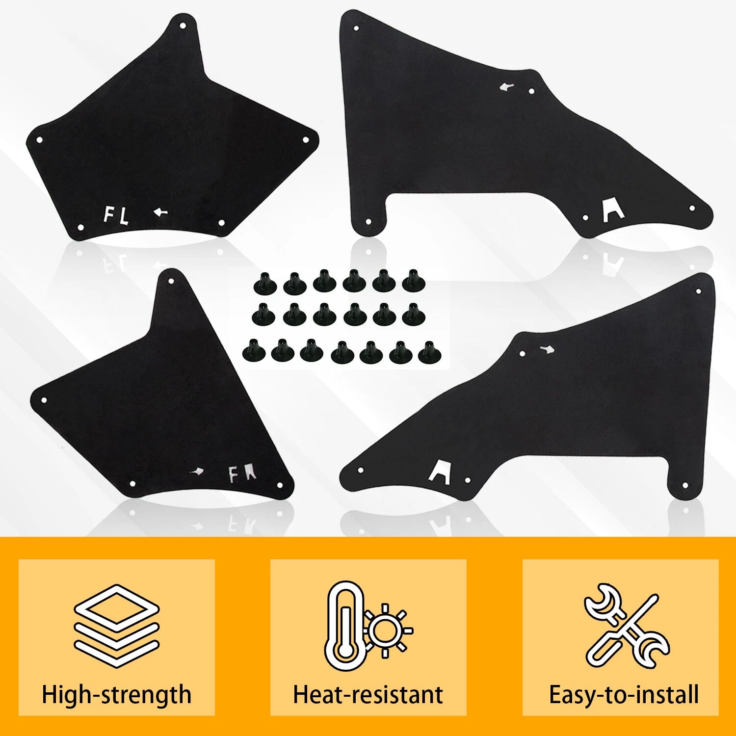 Set of 4 Mud Liner Splash Flaps for Toyota 4Runner (2003–2020)