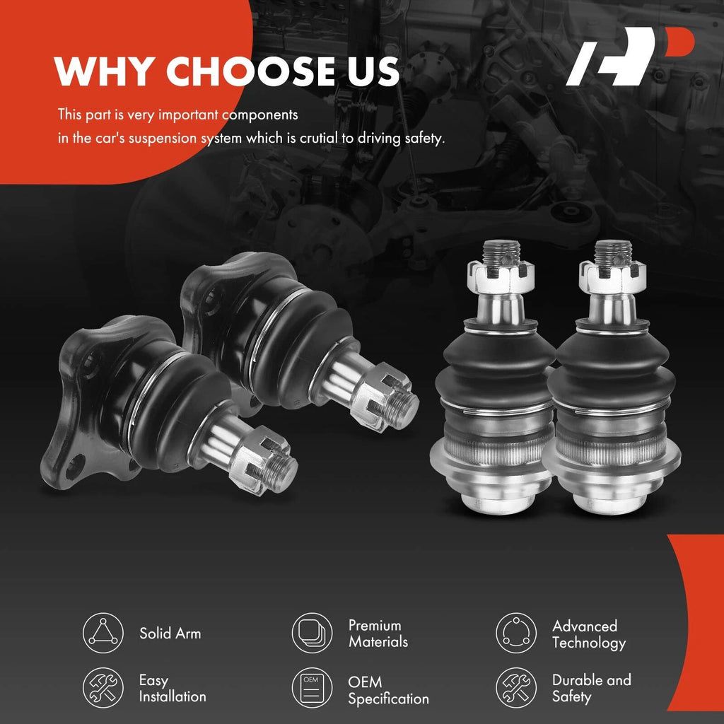 Set of 4 Front Ball Joints for Dodge Ram 50 (1983–1993)