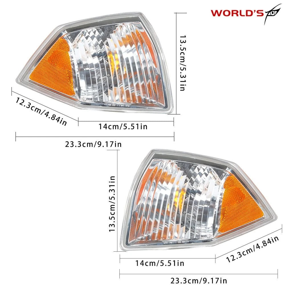 Set of 2 Front Marker Signal Lights for Jeep Compass (2007–2010)